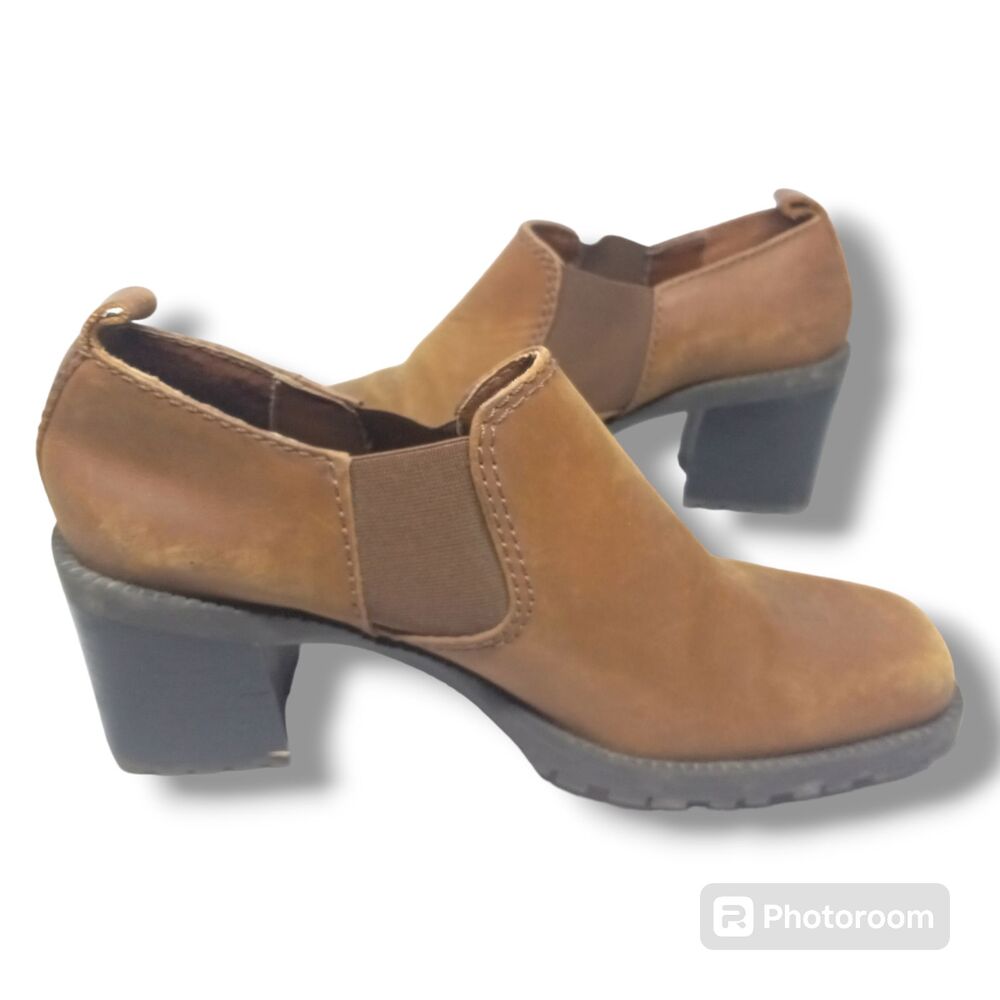 Nicole Peeper Chunky Heel Slip On Loafer-Size 7M-Vegan Leather-Block Heel-Y2K - Picture 4 of 8